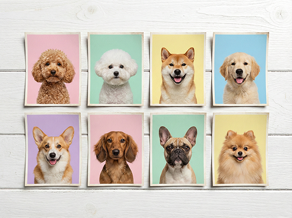 컬러 증명사진 예시